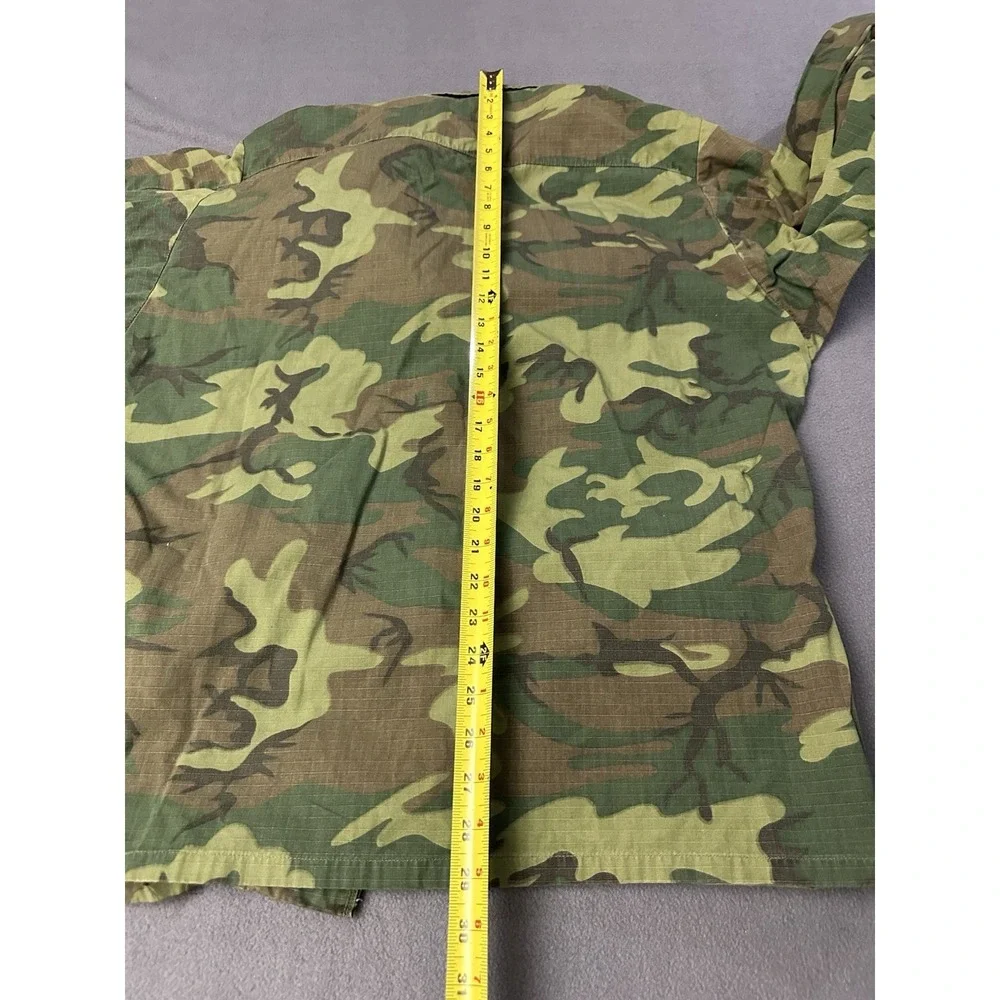 Vietnam US ARMY USMC Jungle Jacket Coat Lowland ERDL Medium Short Camouflage EUC